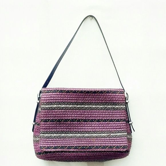Eric Javits Woven Flap Closure Squishee Law Bag - Picture 7 of 7